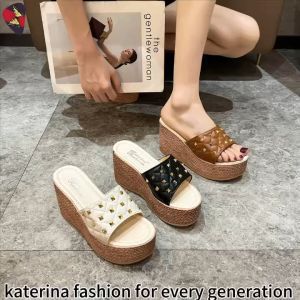 Katerina Fashion Korean Wedge Sandals Slippers For Women #AB-101