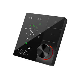 Tuya ZigBee Smart Air-conditioner Temperature Controller Thermostat 3 Speed Fan Coil Unit for Air Conditioning Heating Cooling