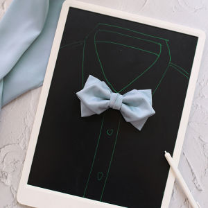 Light Blue Bow Tie Wedding Suit Mens Style Casual Pure Color Groomsmen Tuxedo Shirt Banquet Hostess Accessories