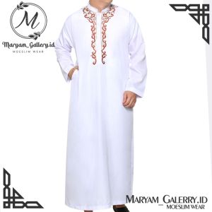 Jubah Gamis Pria Bordir Special Ramadhan Lebaran BW