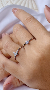 Panlandwoo - Cincin Set Titanium Wanita Annabella