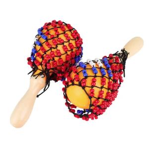 IRIN | IRIN Orff Bead Net Sand Hammer Tambourine Wooden Color Maracas Rattles 1 Pair Baby Shaker Gifts Percussion Musical Instrument