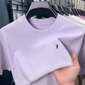 100% cotton high-end short sleeve T-shirt summer designer brand pony embroidery round neck top fashion casual golf mens wear