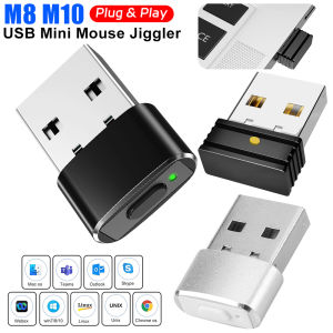 Mouse Jiggler M8 M10 USB Plug And Play Silent Mouse Mover Automatic Mouse Moving Simulator For Keeping Computer Laptop PC Awake