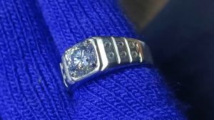 Cincin Original Moissanite Diamond 1Ct VVS1 Real Perak 925 Sertifikat GRA Cincin Perhiasan Untuk Wanita Cincin Ukuran 7 8 9 - Lazada