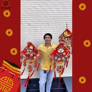 Liễn Thần Tài Treo Cửa Treo Tường Trang Trí Tết Decor Nhà Cửa Chiêu Tài Hút Lộc