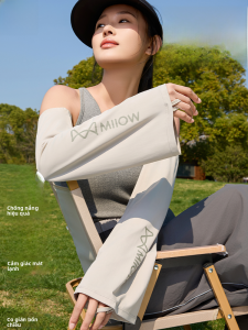 MiiOW | Mitts MiiOW Cat Person Ice Sleeve chống nắng tay lụa băng rộng rãi mùa hè cỡ lớn chống tia UV khi đi xe đạp lái xe