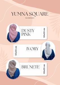 YUMNA SQUARE | BELLA SQUARE MURAH BERKUALITAS | HARGA TERJANGKAU | BAHAN POLYCOTTON PREMIUM | HALUS ADEM SIZE 115X115 CM | JILBAB SEGI EMPAT WARNA LENGKAP | DAILY HIJAB | HIJAB FORMAL DAN NON FORMAL | SERIES 1 WARNA PINK COKLAT BY ESKABRAND