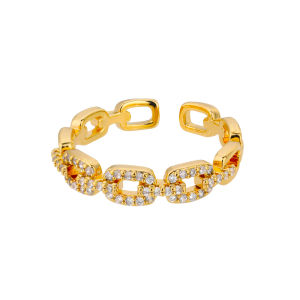 Classic Zircon Twist Chain Rings For Women Stainless Steel Elegant Couple Ring Wedding Jewelry Gift Bijoux Femme Free Shipping