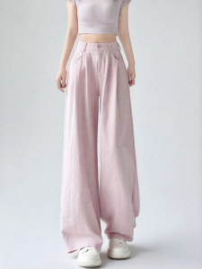 MiiOW | Summer Light High-Waist Slim Fit Loose Pants Wide Leg Trousers