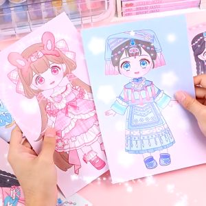 Sticker Book Dress Up Paper Doll for Fashion Girl Sticker Toy Stickers Variety Little Princess Makeup Book