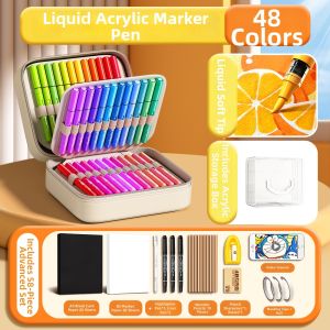 MINGZHUO | Childrens Fine Art Direct-Fluid Soft-Tip Stackable Markers
