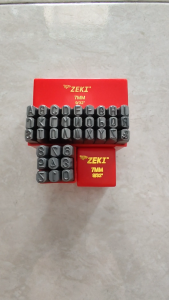 Paket Set Lengkap Alat Ketok Huruf dan Angka Ukuran 7mm Zeki Japan