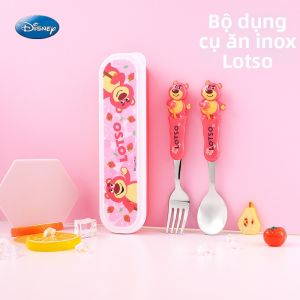 Disney | Bộ Dụng Cụ Ăn Bằng Thép Không Gỉ Chủ Đề Gấu Dâu Tây Cho Bé