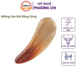 Miếng cạo gió massage mặt bằng sừng Cây cạo gió giọt lệ dùng đánh gió Giải cảm | Mỹ Nghệ Phương Chi