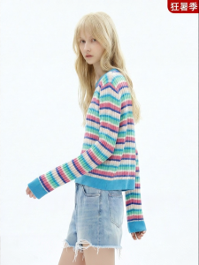 Juicy Couture | New Striped Casual Loose Knitwear