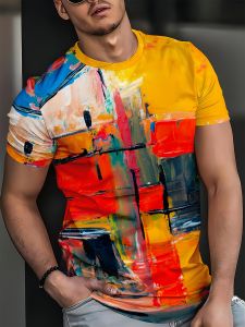Bandai | 2026 Hot Selling Fashion Fun Graffiti Personalized 3D Printed T-shirt Summer Outdoor Street Leisure Y2K Style Large T-shirt