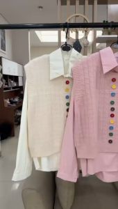 KEMEJA PLUS ROMPI  UNIK COLORFULL IMPORT BSS