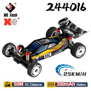WLToys 1/24 RC Racing Car 244016 2WD 15-20-25KM/h 50M Distance 2.4Ghz Electric Remote Control Model Car For Various Terrains