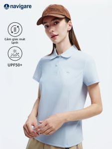 Navigare | Blue Polo Shirt Women Cool Fit Turn-down Collar