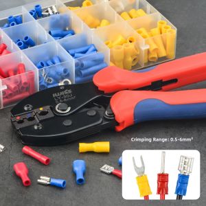 Cold Press Forked End Insulated Wire Terminal Crimping Pliers