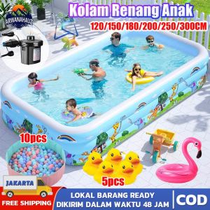 Kolam Renang Anak Aman & Jumbo: Bahan Karet Tebal & Pompa Set