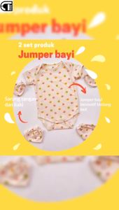 Paket Lahiran Bayi 2 in 1 Jumper bayi sarung tangan & sarung kaki