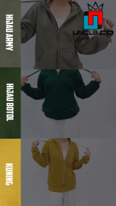 Jaket Hoodie Zipper Resleting Olive Sablon Confidence Size M-XXL - Sweater Wanita Tebal Fleece