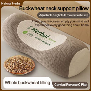 Adult Cervical Spine Herbal Buckwheat Pillow Traction Pillow Core Neck Protection Health Pillow Neck Pain Relief Better Sleep