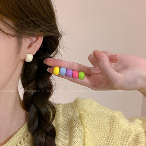 Dopamine Colorful Candy Bean Earrings Womens Fashion Spring Summer New Arrival Luxury Sensation Ear Jewelry  out