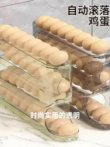4 Layer Egg Storage Box Food Grade Egg Container Space-saving Large Capacity Automatic Egg Rolling Storage Box