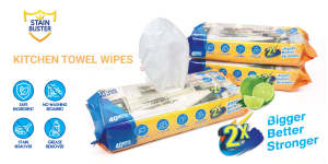 Wetty Kitchen Towel Wipes Multipurpose Kitchen Cleaner Wet Wipes/Wet Tissue Cleaning Wipes Tisu Basah (40s Wipes) Wiper Cleaner Wet Dry Carpet Cleaner - Lazada