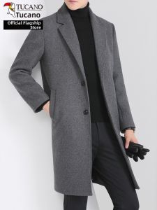 TUCANO | Autumn Winter Wool Coat Mid-long Trendy Notch Collar