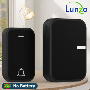 EU UK US Plug  Acrylic Kinetic Energy Black Wireless Doorbell 38 Songs No Battery Waterproof Self Powered Front Garden Door Bell