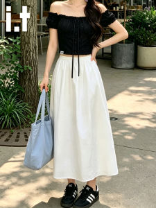 izzue | Sweet and Spicy Slimming Off-shoulder Bubble Sleeve T-shirt