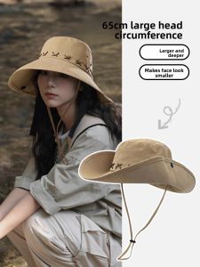 BILLI ZILLY | Outdoor Fishing Cap UV Protection Summer New Style Large Size Face Slimming Western Cowboy Hat Men Sunshade Fisherman Hat
