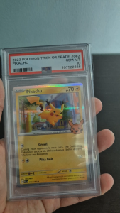 PSA 10 Pikachu #062 HOLO Trick or Trade Booster Bundle (ENGLISH) (2023) - Pokemon Card GRADED