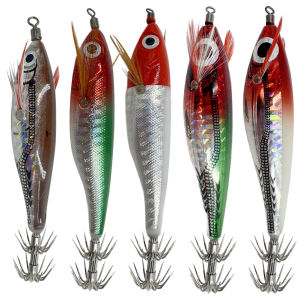MOJOYCE Seawater Fishing Bait ABS Fluorescent Fishing Lure Horizontal Octopus Fishing Baits for Night Fishing Freshwater
