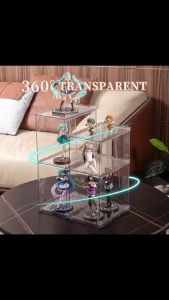 Ⓜ️ZEROIDEASⓂ️ Stackable Display Box Lady Bag Holders Women Bag Stands Bag Organizer Shelf Wardrobe Organizer Rack Toy Display Rack Multi Storage Purposed Clear Stackable Plastic Storage Rack Bookshelf Book Rack Book Holders Figures Collectibles Holders
