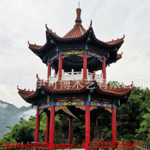 Gazebo Gỗ Ngoài Trời gian hàng Khung Gỗ Ngoài Trời cảnh quan biệt thự Vọng lâu bằng gỗ gian hàng bằng gỗ giải trí gian hàng khung gỗ truyền thống Trung Quốc Arbour lục giác Chùa gỗ & kiosk
