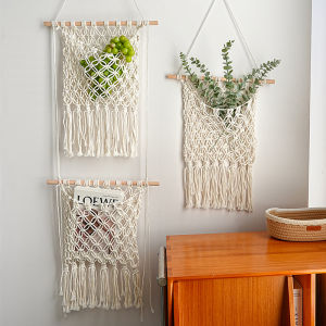 Tự Làm Móc Treo Bằng Dây Cotton Thủ Công Trang Trí Tường Nhà Trọ Phong Cách Scandinavia Trang Trí Nhà Treo Đồ Dùng Chụp Ảnh