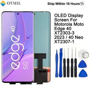 OLED Display Screen For Motorola Moto Edge 40 XT2303-3 2023 / 40 Neo XT2307-1 2023 LCD Display Touchscreen Digitizer Assembly