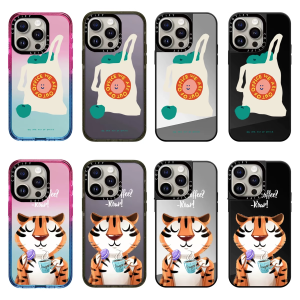 MagSafe Magnetic Cotton Candy Coffee Tiger Shopping Bag Compatible 16ProMax Phone Case Anti-Fall Protection Shell for 15Pro 14 Cartoon Trendy Brand 13 plus