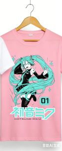 Bandai | Adult and Childrens Hatsune Miku Multi-form Character Collage Pure Cotton Subculture Personalized T-shirt
