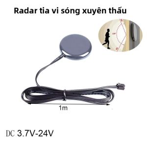 Công Tắc Cảm Biến Chuyển Động PIR Radar Xuyên Thấu DC3.7-24V Tự Động Bật/tắt Với Độ Trễ 30 Giây Cho Đèn LED Tương Thích Với Gỗ/acrylic/đá