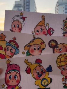 Pop Mart Starman Sticker Reflective Twinkle Starman Motorcycle Body Waterproof Vinyl Decal