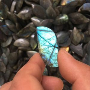 YUNAFIN 1PC Đánh bóng Từ Madagascar Thủ công trang trí  dây chuyền Moonstone Labradorite tự nhiên Đá chữa bệnh Mẫu vật khoáng chất