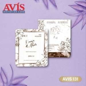 (Isi 100 pcs) Blangko Kertas Undangan Pernikahan AVIS 131 Harga Termurah Gratis File Setting