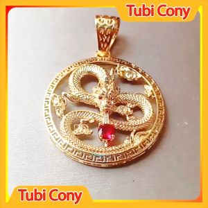 Mặt dây chuyền rồng nam kiểu tròn cao cấp phong thủy mạnh mẽ M1505-128-UA Tubi Cony