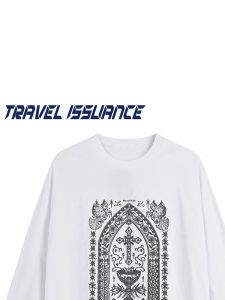 Áo Thun Dài Tay Rộng Rãi in Họa Tiết Cổ Tròn Thời Trang Thường Ngày Mùa Thu Cho Nam Và Nữ Áo Thun Cotton Thoáng Khí Thoải Mái